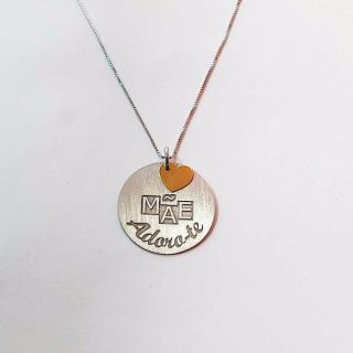 Colar prata "Mãe Adoro-te"
