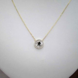 Colar prata dourada "menino"